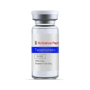 NuScience Peptides tesamorelin peptide 10mg research vial